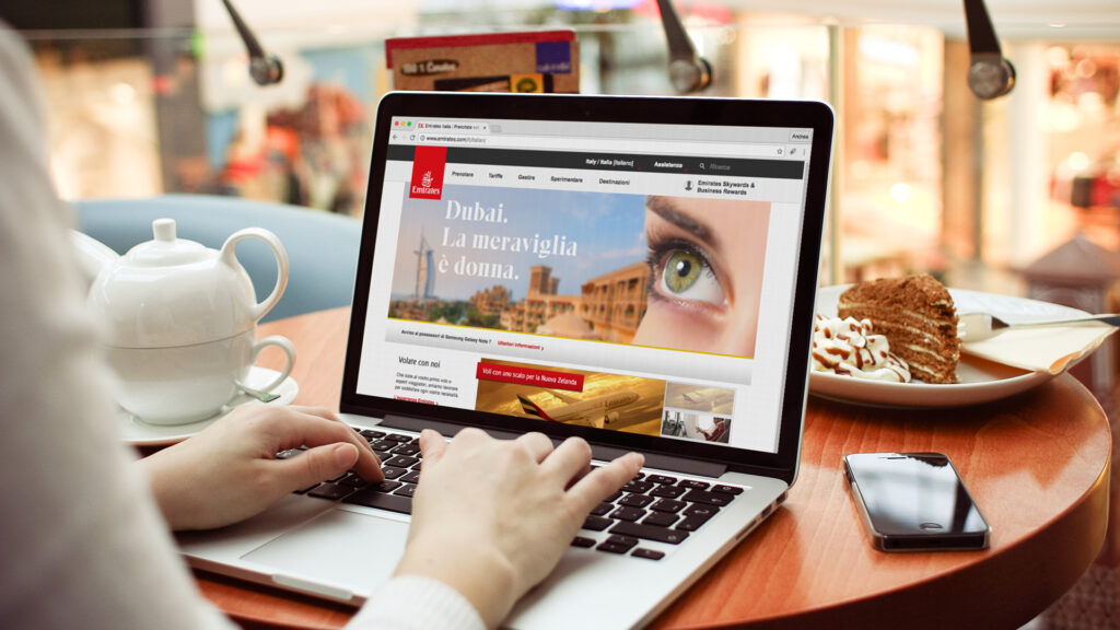 Emirates Dubai – Digital Corporate Identity - Laptop View
