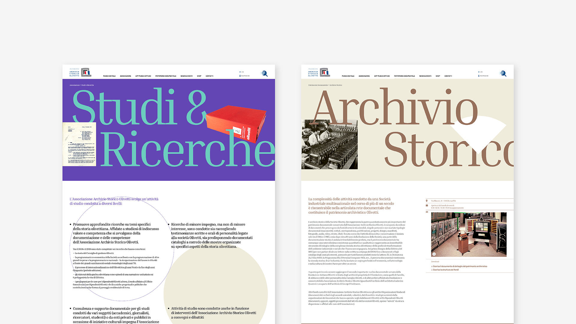 Associazione Archivio Storico Olivetti presenza digitale