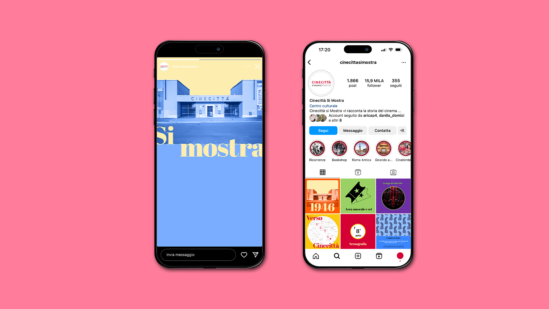 Cinecittà di Mostra social  media identity