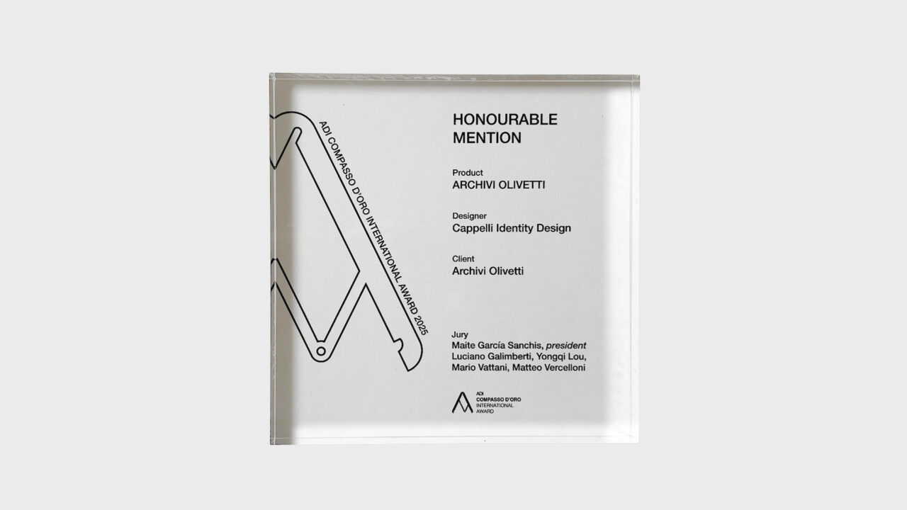 Compasso d'Oro Archivi Olivetti Award Cappelli Identity Design