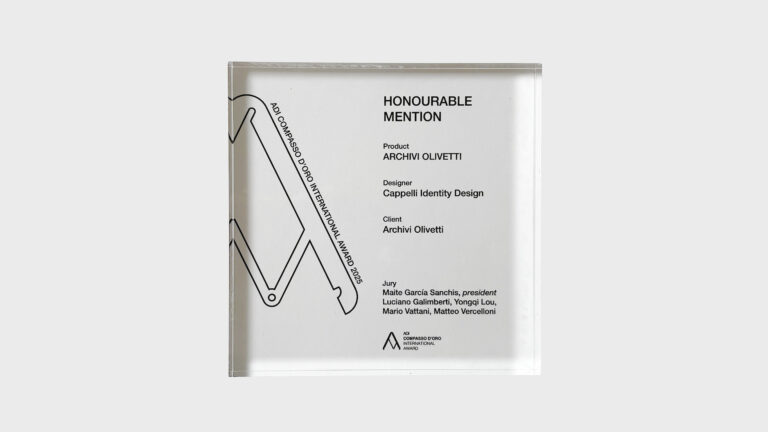Compasso d'Oro Archivi Olivetti Award Cappelli Identity Design