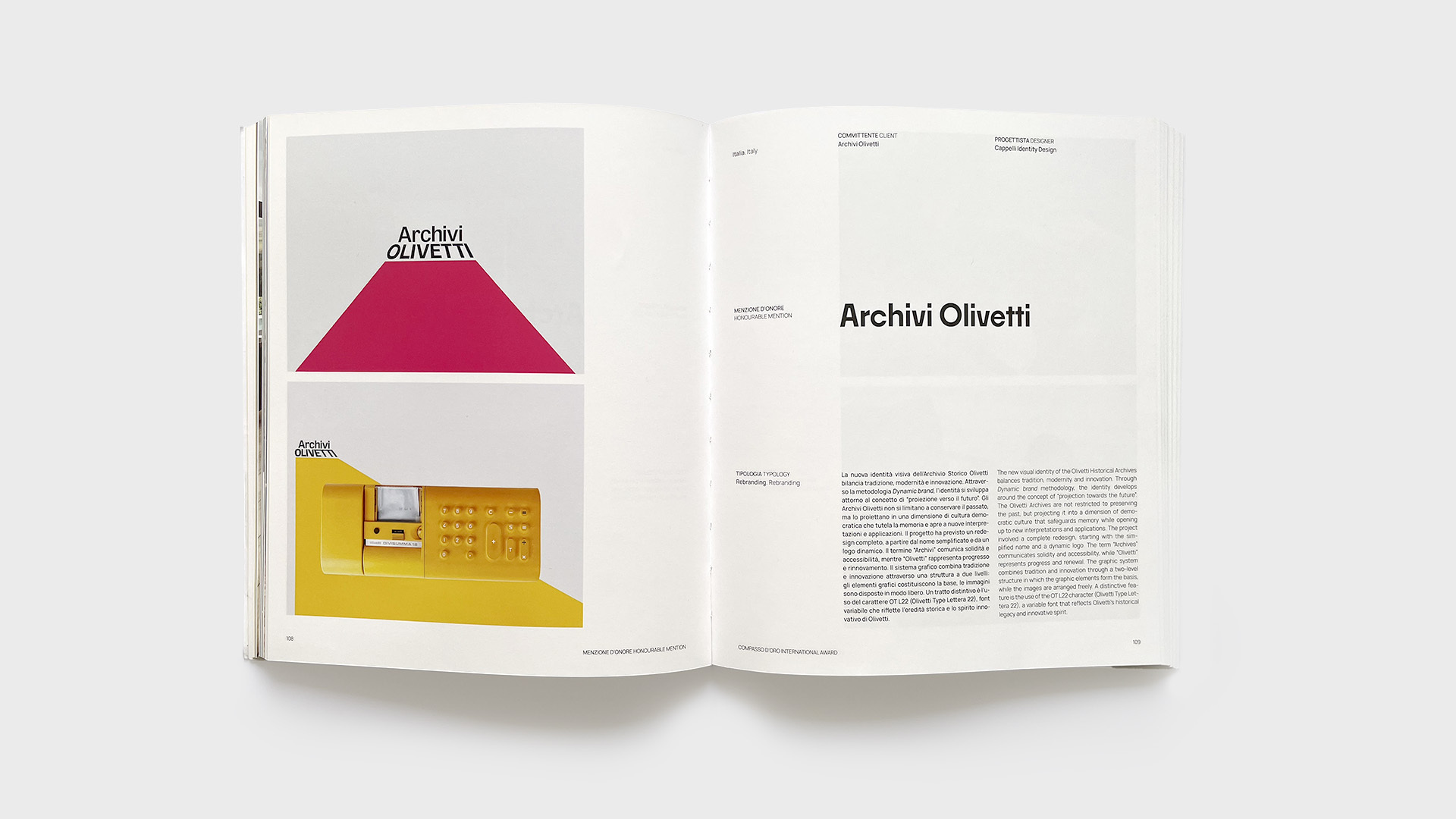 Compasso d'Oro Archivi Olivetti Award Cappelli Identity Design
